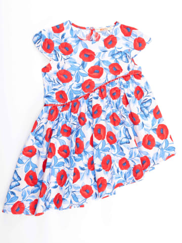 Denokids Sukienka "Poppy" w kolorze czerwono-niebieskim
