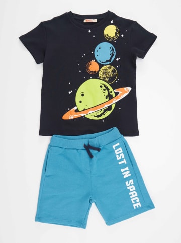 Denokids 2-częściowy zestaw "Planets" w kolorze czarno-błękitnym