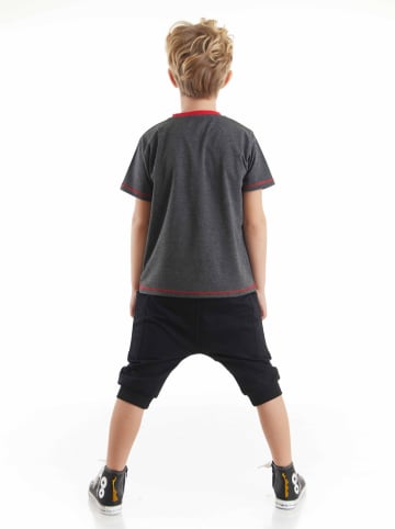 Denokids 2tlg. Outfit "Skull" in Grau/ Schwarz