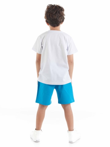 Denokids 2-delige outfit "Holiday" wit/ lichtblauw