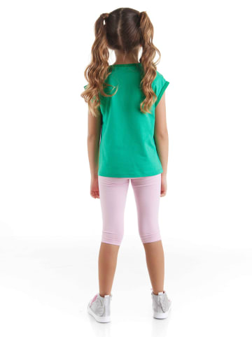 Denokids 2tlg. Outfit "Rock Gang" in Grün/ Rosa