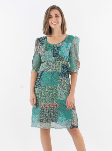Coline Jurk blauw/turquoise