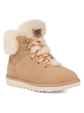 UGG Boots met lamsvacht "W Classic Mini Alpine Lace" beige