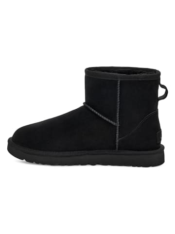 UGG Skórzane botki "W Classic Mini Side Logo II" w kolorze czarnym