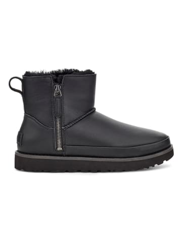 UGG Leren boots "Classic Zip Mini" zwart