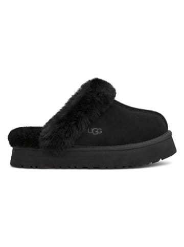 UGG Skórzane kapcie "Disquette" w kolorze czarnym