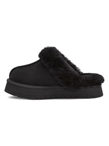 UGG Skórzane kapcie "Disquette" w kolorze czarnym