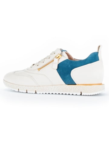 Gabor Leren sneakers wit/turquoise