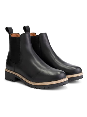 Travelin` Leren chelseaboots "Risnes" zwart