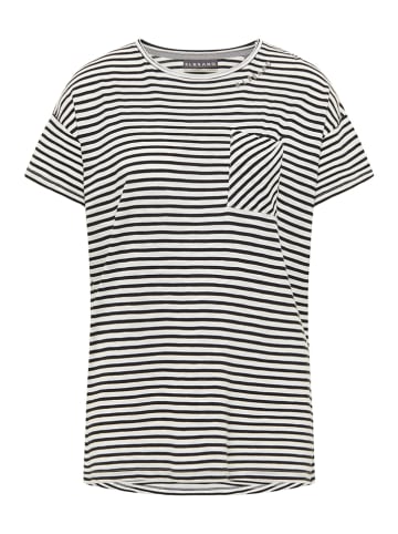 ELBSAND Shirt "Milla" zwart/wit