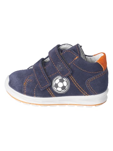 PEPINO Leder-Sneakers "Linu" in Dunkelblau/ Orange