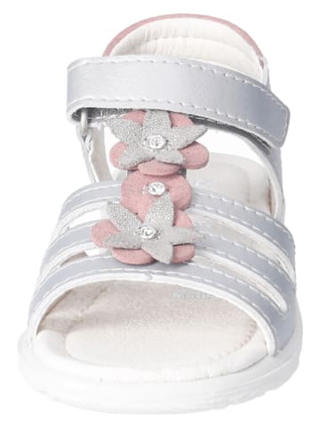 Ricosta Skórzane sandały "Lorena" w kolorze srebrnym