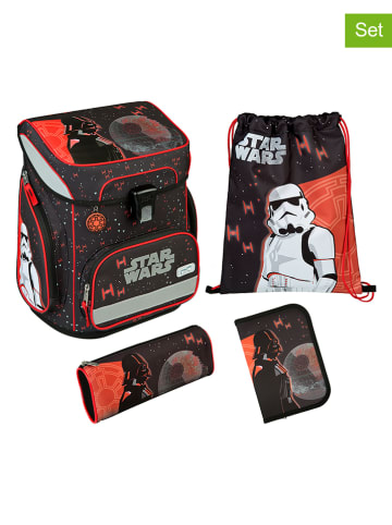 SCOOLI 5tlg. Schulranzen-Set "EasyFit Star Wars" in Schwarz/ Rot