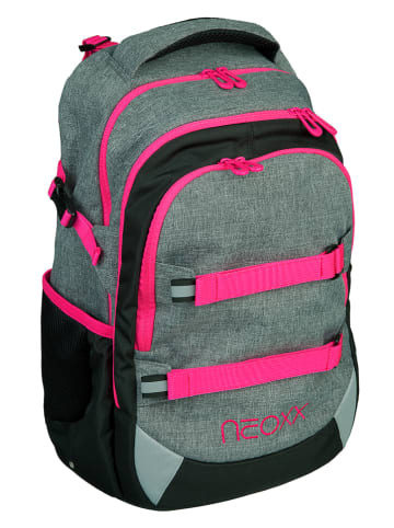 neoxx Rucksack "Active" in Grau/ Pink - (L)24 x (B)31 x (H)45,5 cm