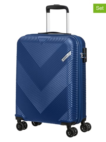 American Tourister 3-delige hardcase-trolleyset blauw