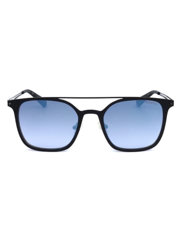 Guess Okulary przeciwsłoneczne unisex w kolorze niebiesko-czarnym
