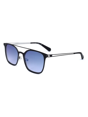 Guess Okulary przeciwsłoneczne unisex w kolorze niebiesko-czarnym