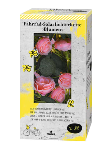 moses. Fiets-solarlichtketting "Bloemen" roze/groen