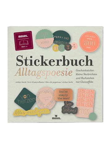 moses. Stickerbuch "Alltagspoesie" in Bunt - (L)16,7 x (B)16,7 cm