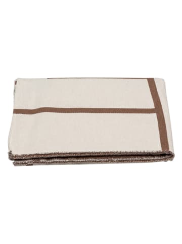 David Fussenegger Plaid "Nova - Dreiecke" in Creme/ Braun