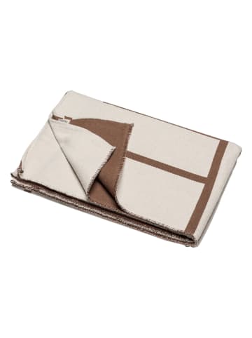 David Fussenegger Plaid "Nova - Dreiecke" in Creme/ Braun