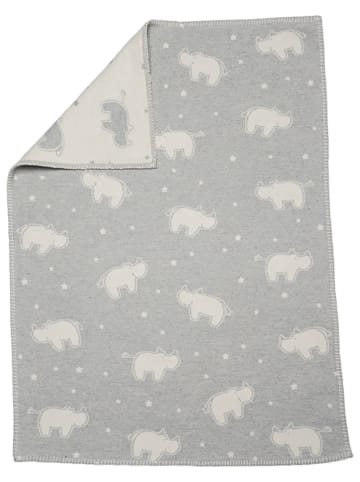 David Fussenegger Deken "Lena - Neushoorns" grijs/crème
