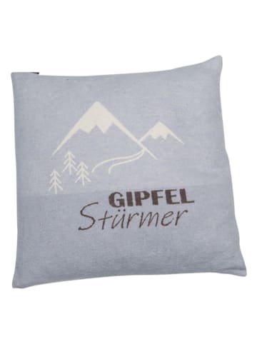 David Fussenegger Kissenhülle "Silvretta - Gipfelstürmer" in Hellblau