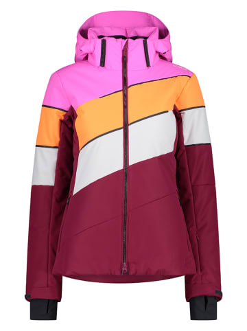 CMP Kurtka narciarska w kolorze bordowym ze wzorem