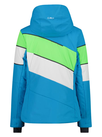 CMP Ski-/ Snowboardjacke in Blau/ Grün/ Weiß