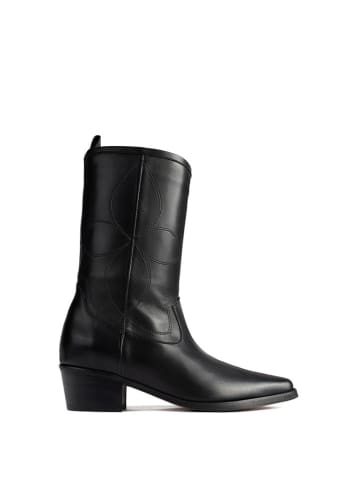 loft37 Leder-Boots in Schwarz