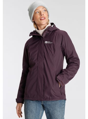 Jack Wolfskin 3-in-1 functionele jas "Manapouri" aubergine