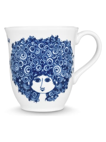 Bjørn Wiinblad Mok "Rosalinde" wit/blauw - 350 ml