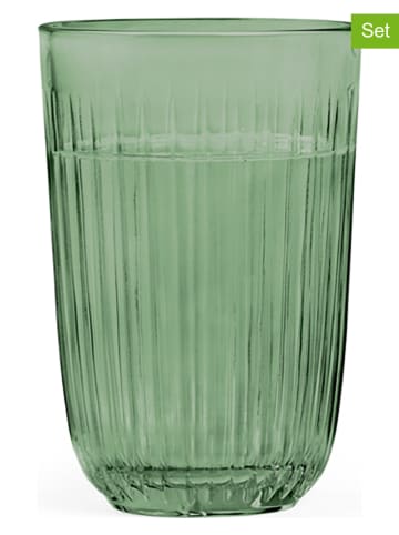 Kähler 4-delige set: glazen "Hammershøi" groen - 370 ml