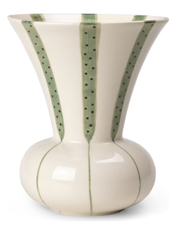 Kähler Vase "Signature" in Beige/ Grün - (H)20 x Ø 17 cm