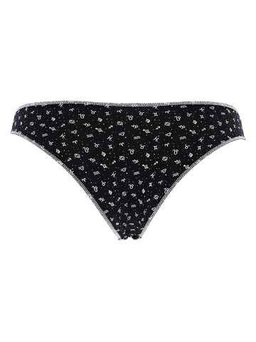 COTONELLA 3er-Set: Slips in Schwarz/ Grau/ Weiß