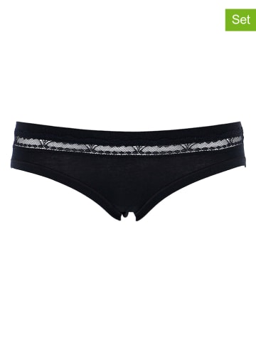 COTONELLA 4er-Set: Slips in Schwarz