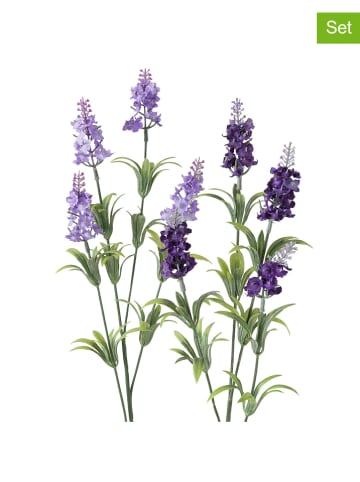 Boltze 2-delige set: decoratieve takken "Lavendel" paars - (H)62 cm