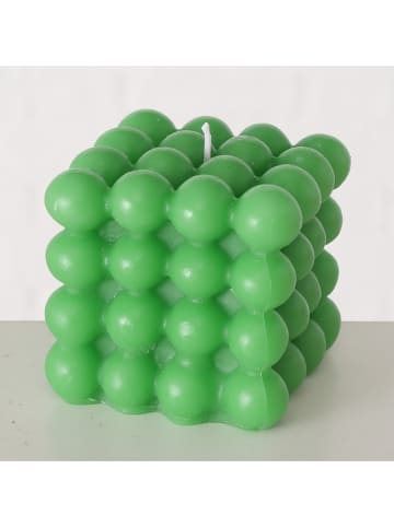 Boltze 3-delige set: kaarsen "Bubble" roze/groen - (H)7,5 cm