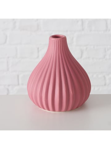 Boltze 3er-Set: Vasen "Wilma" in Rosa/ Creme - (H)13 x Ø 10 cm