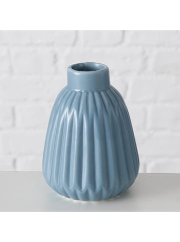 Boltze 3er-Set: Vasen "Esko" in Hellblau - (H)12 x Ø 6 cm