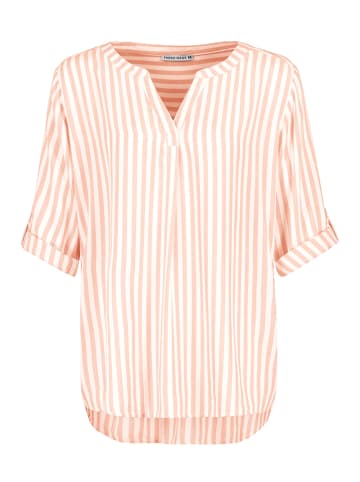 Fresh Made Bluse in Apricot/ Weiß