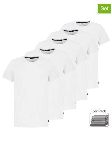 Sublevel 5-delige set: shirts wit