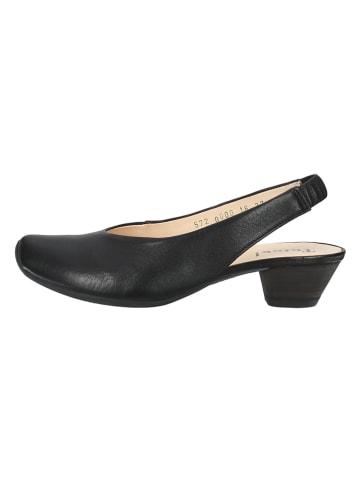 Think! Leren pumps met riempje zwart