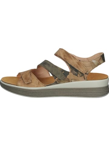 Think! Leder-Sandalen in Hellbraun