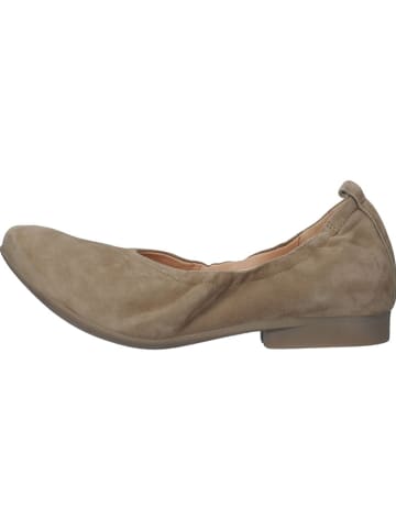 Think! Leder-Ballerinas in Taupe