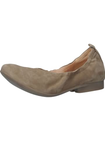 Think! Leder-Ballerinas in Taupe