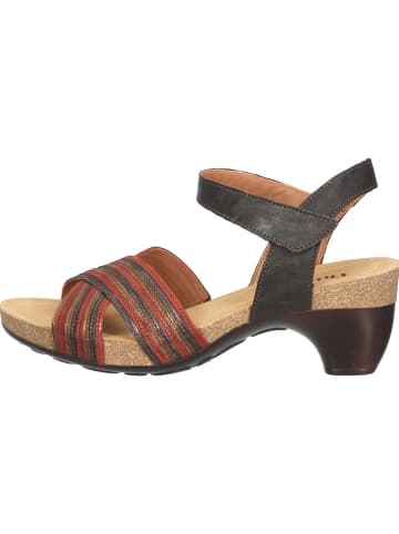 Think! Leren haksandalen bruin/rood
