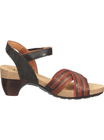 Think! Leren haksandalen bruin/rood