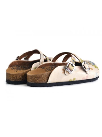 Calceo Clogs in Creme/ Bunt