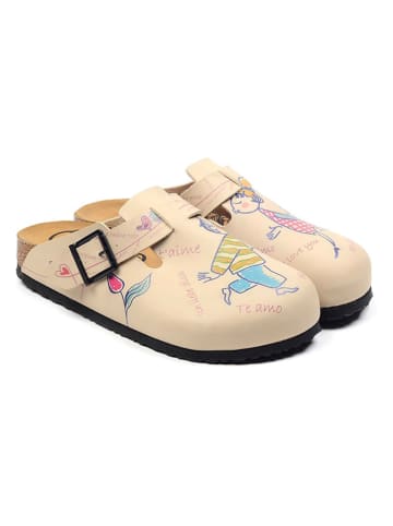 Calceo Clogs beige/meerkleurig